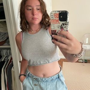 Brandy Melville grey cropped tank